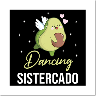 Avocado Dove Flying Happy Day Me Dancing Sistercado Brother Posters and Art